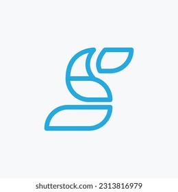 Abstract Letter S Icon Logo Typography. Design template elements