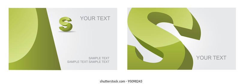 Abstract Letter S Icon Symbol Set EPS 8 vector, grouped for easy editing. No open shapes or paths.