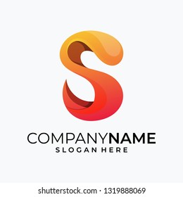 Abstract Letter S illustration vector template. Suitable for Creative Industry, Multimedia, entertainment, Educations, Shop, and any related business