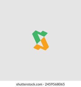 Abstract letter S Initials logo design minimal vector template