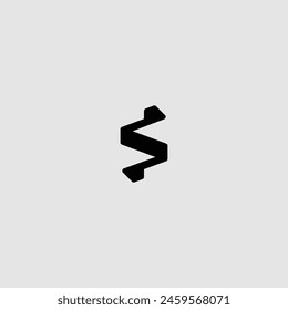Abstract letter S Initials logo design minimal vector template