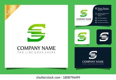 Abstract Letter S Leaf logo design inspiration vector illustration with line art style,  fashion, cosmetic, modern company icon business card