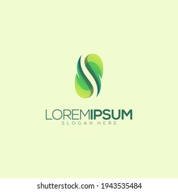 Abstract Letter S Leaf Premium Logo