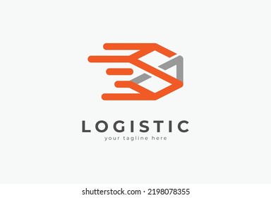 Abstract Letter S Logistic Logo Letter Stock Vector (Royalty Free ...