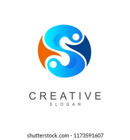abstract letter s logo