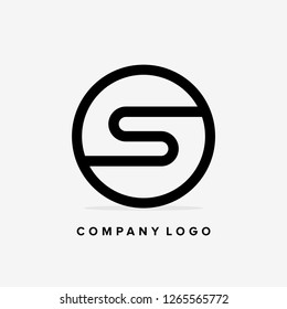 Abstract letter S logo design template. Line creative sign. Universal vector icon. - Vector
