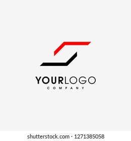 Abstract letter S logo design template. Line creative sign. Universal vector icon. - Vector