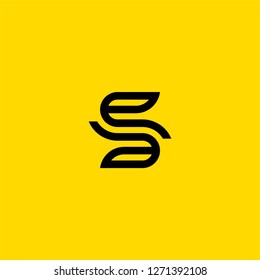 Abstract letter S logo design template. Line creative sign. Universal vector icon. - Vector