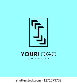 Abstract letter S logo design template. Line creative sign. Universal vector icon. - Vector