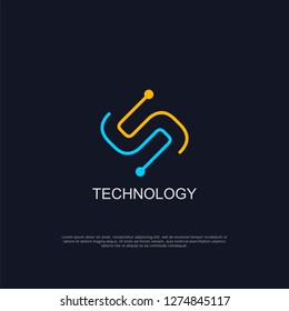 Abstract letter S logo design template. creative sign. Universal vector icon. Vector
