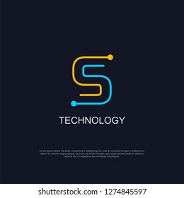 Abstract letter S logo design template. creative sign. Universal vector icon. Vector