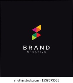 Abstract Letter s Logo Design With Polygonal colorful Shape Vector. initial S logo Pixel Triangle Geometric Colorful. Abstract alphabet S Logo tech digital Mobile aplication