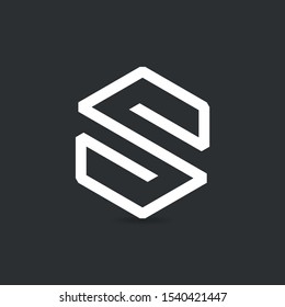 Abstract letter 'S' logo design. Vector image.