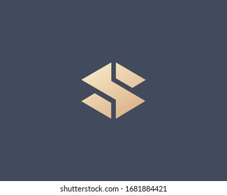 Abstract letter S logo design template. Creative modern icon sign. Universal construction building geometric vector logotype.