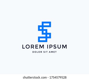 Abstrakter Buchstabe S Logo-Design, Vektorgrafik-Vorlage