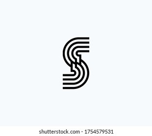 Abstract letter S logo design vector template