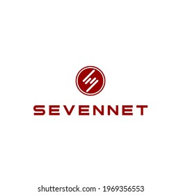 abstract letter S logo design for seven net vector illustration