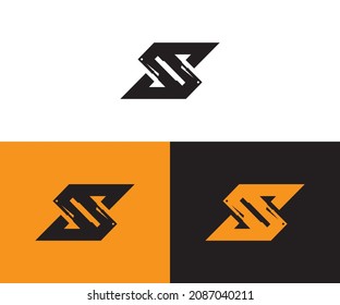 Abstract letter S logo design. Creative, Premium Minimal emblem design template