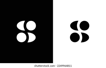 Plantilla de diseño del logotipo de la carta de resumen S. Símbolo vectorial S. Icono de marca de signo elegante de primera calidad