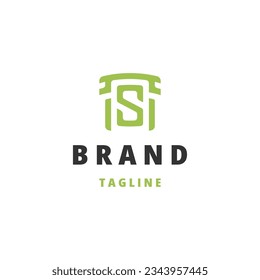 Abstract Letter s Logo design template flat vector