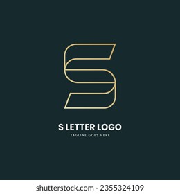 Logo-Design, Gold-, Kosmetik- und Modelogos der abstrakten Buchstaben S, natürliche Spa-Salons, Yoga, Medizinfirmen und Kliniken