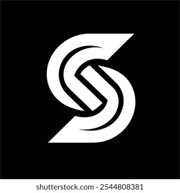 Abstract letter S logo design
