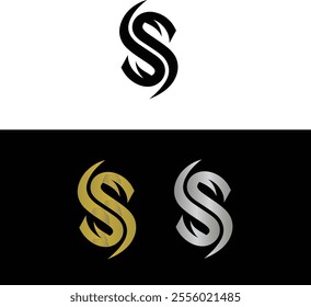 Abstract letter S logo design