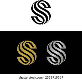 Abstract letter S logo design