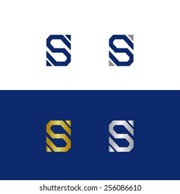 Abstract letter S logo design