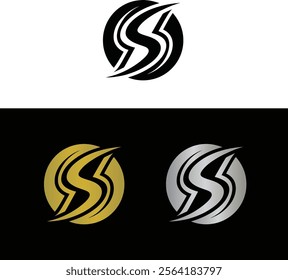 Abstract letter S logo design, letter S monogram