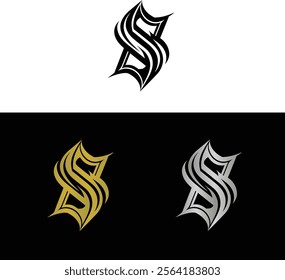Abstract letter S logo design, letter S monogram