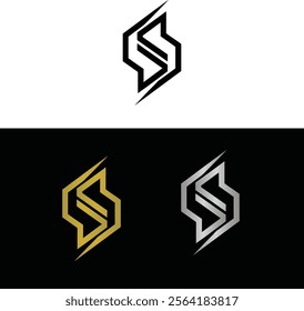 Abstract letter S logo design, letter S monogram