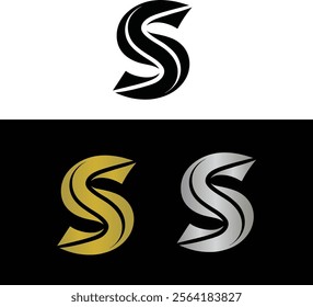 Abstract letter S logo design, letter S monogram