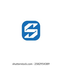 Abstract letter S logo design for tech company