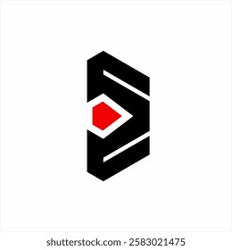 Abstract letter S logo design with diamond symbol in negative space.