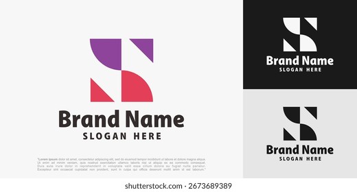 abstract letter S logo design, vector illustration