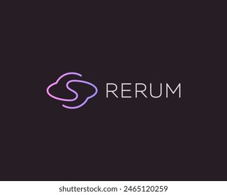 Abstract letter S logo. Globe planet line logotype. Creative wave bend sign. Vector illustration