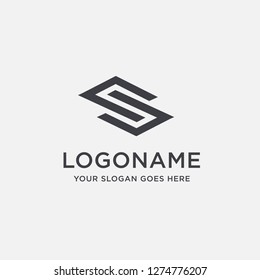 Abstract Letter S logo icon vector template on white background