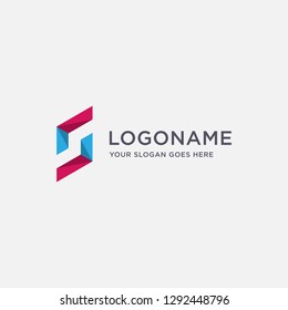 Abstract letter S logo icon vector template on white background