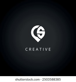 Abstract Letter S Logo. Initial Location Symbol Vector Icon.