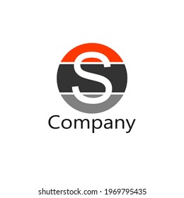 abstract letter S logo inside a circle of various colors
