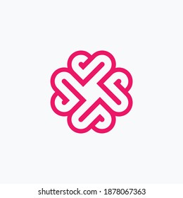 Abstract letter "S" logo like circle of heart.