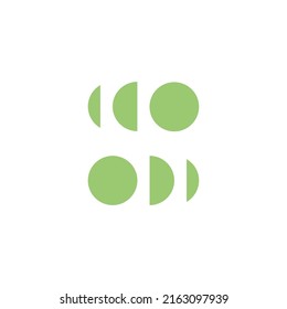 abstract letter S logo with simple circle concept vector
