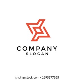 the abstract letter S logo in square shape. editable and easy to custom