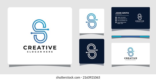 Plantilla De Logotipo Carta Resumen S Con Inspiración De Diseño De Tarjeta De Negocios