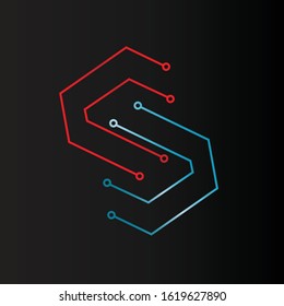 abstract letter S logo vector illustration. letter S symbol icon.