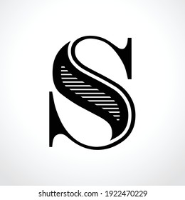 Abstract letter S. Logo vector design. Curve symbol icon.