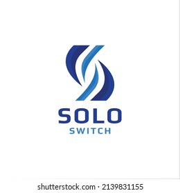 Abstract letter S logo vector template full color isolated in white background