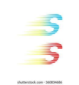 Abstract Letter S Logo,fast Speed Fire Moving,quick Energy Sign For Your Corporate Identity