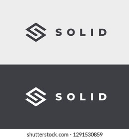 Abstract letter S logotype. Modern logo idea sign. Universal emblem vector icon.